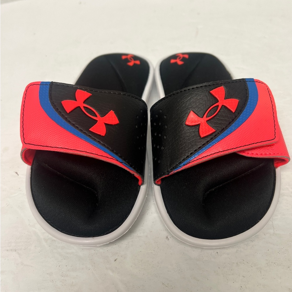Under Armour Kids' Black and Red Slide Sandals